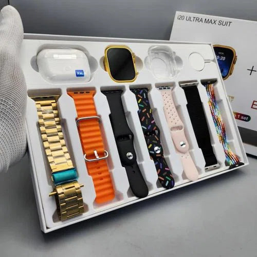 Montre Connectée i20 Ultra Max 10En1 + Airpods + 7 Ceintures