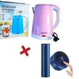 Pack bouilloire plastique + Gourde thermos LED