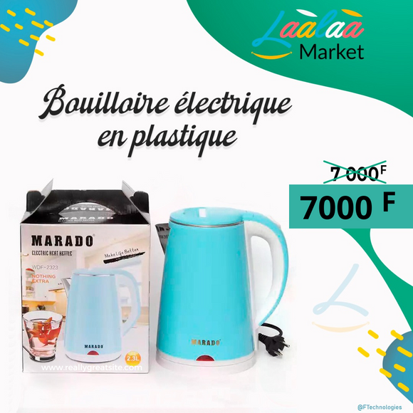 Bouilloire PLASTIQUE  ; chauffe eau ; 2L