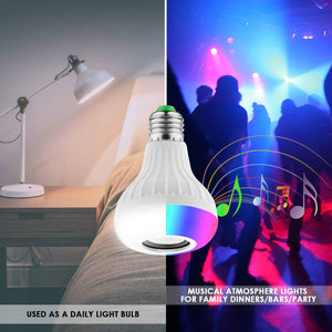 Ampoule LED Bluetooth 12W Avec Haut-Parleur ; ampoule BAFFLE