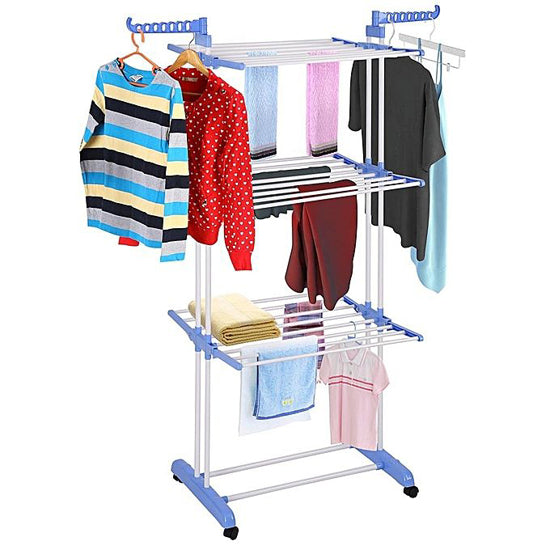 Sèche Linge Étendoir Pliable – trois (3) niveau règlables